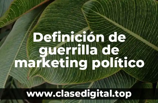 Definición de guerrilla de marketing político