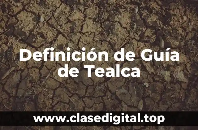 Definición de Guía de Tealca