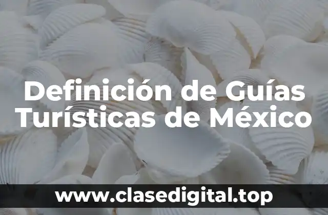 Definición de Guías Turísticas de México