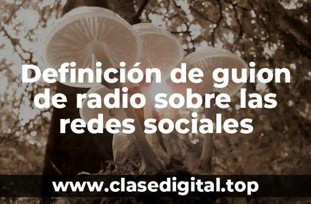 Definición de guion de radio sobre las redes sociales