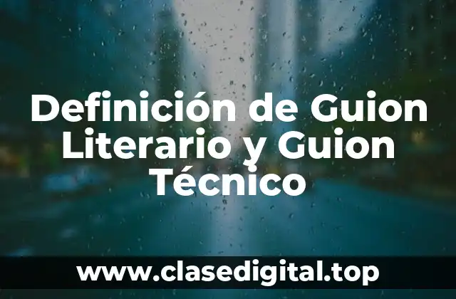 Definición Técnica de Guion
