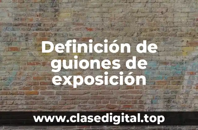 Definición de guiones de exposición