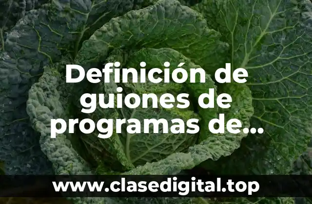 Definición de guiones de programas de televisión de ecología