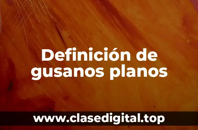 Definición de gusanos planos