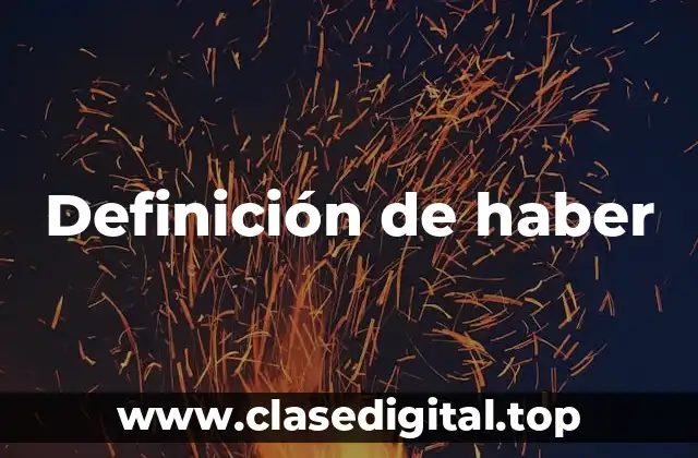 Definición de haber
