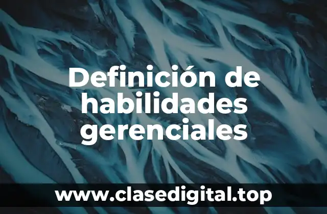 Definición de habilidades gerenciales