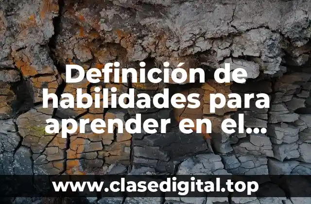 Definición de habilidades para aprender en el estudiante