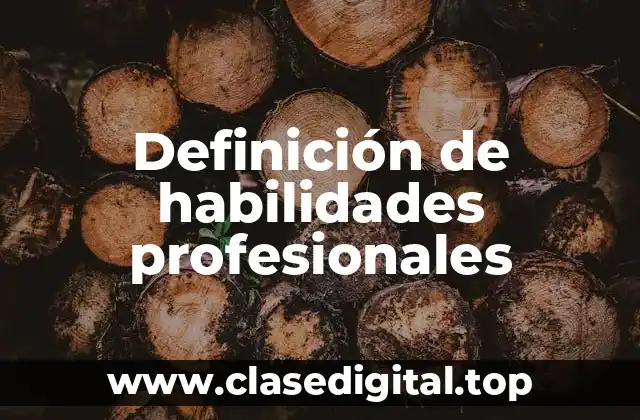 Ejemplos de habilidades profesionales