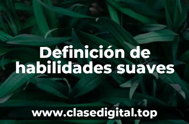 Definición de habilidades suaves