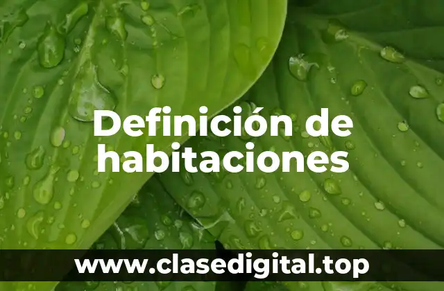 Definición de habitaciones