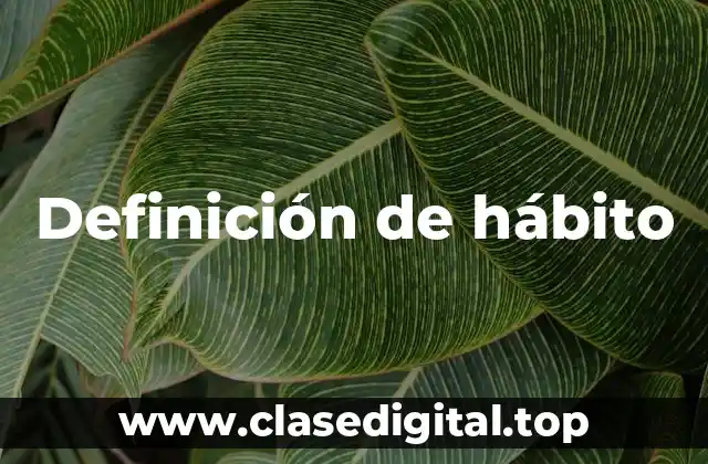 Definición técnica de hábito