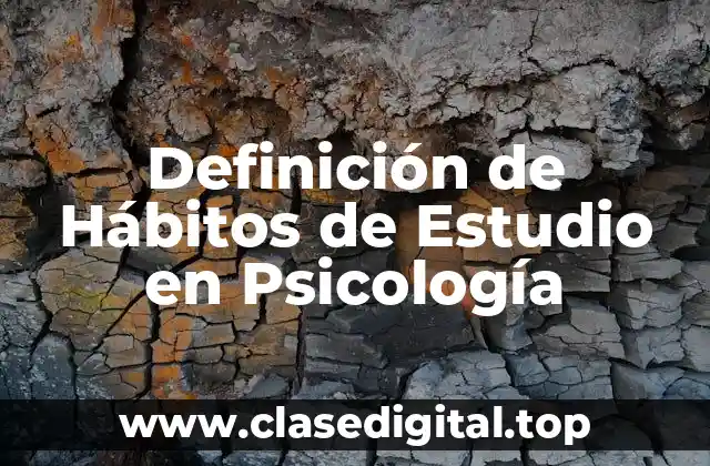 Definición de Hábitos de Estudio en Psicología