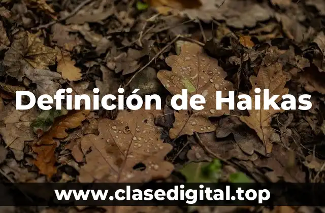 Ejemplos de Haikas