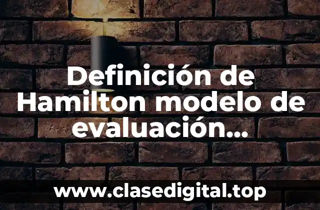 Definición de Hamilton modelo de evaluación focalizada de Patton