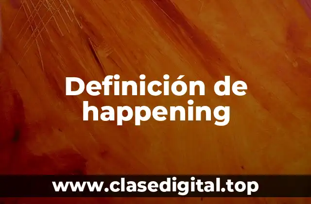 Definición de happening