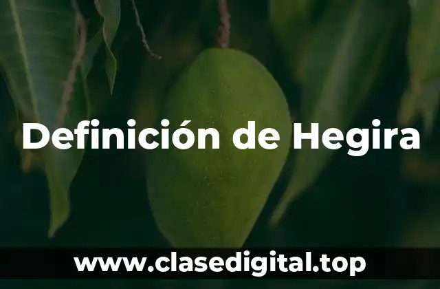 Definición de Hegira