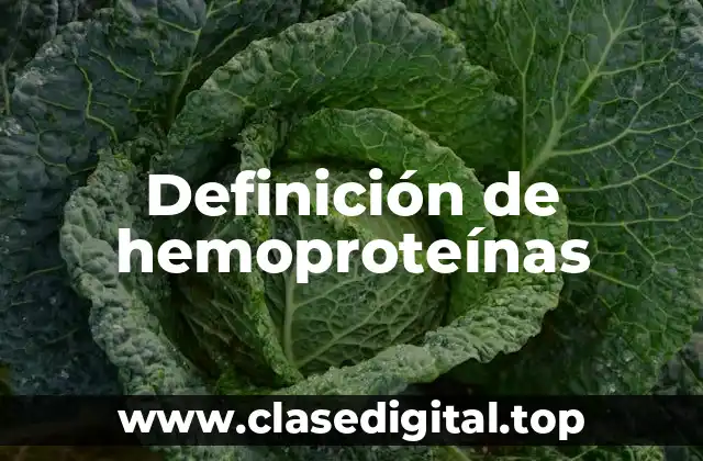 Definición de hemoproteínas