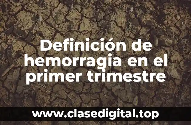 Definición de hemorragia en el primer trimestre
