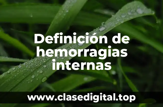 Definición de hemorragias internas