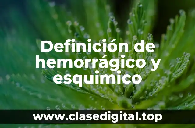 Definición de hemorrágico y esquimico