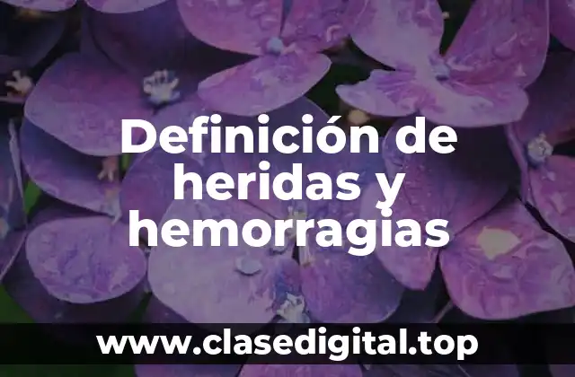 Definición de heridas y hemorragias