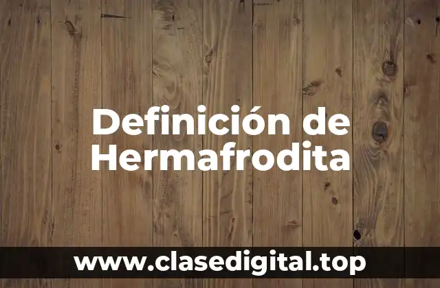 Definición técnica de Hermafrodita