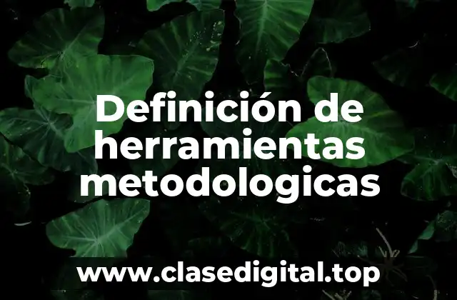 Ejemplos de herramientas metodológicas