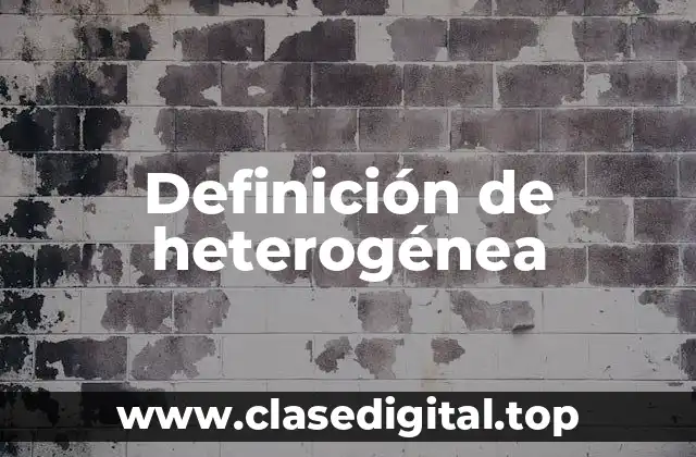 Definición técnica de heterogénea