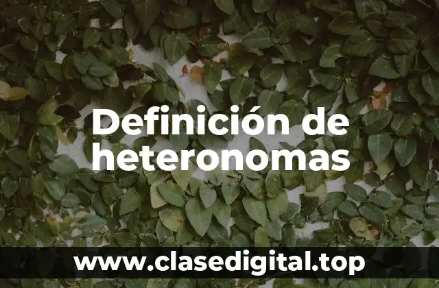 Definición de heteronomas