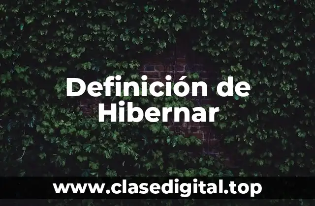 Definición de Hibernar