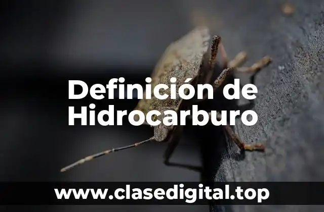Definición de Hidrocarburo