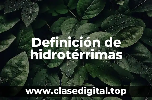 Ejemplos de hidrotérrimas