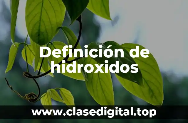 Ejemplos de hidroxidos