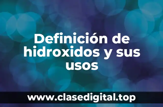 Ejemplos de hidroxidos