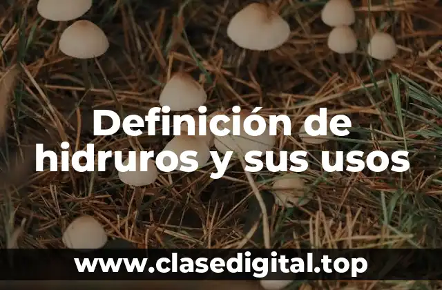 Definición de hidruros y sus usos