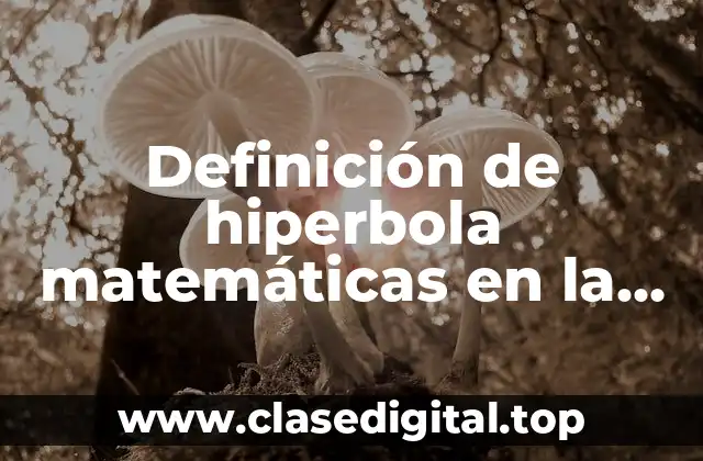 Definición de hiperbola matemáticas en la vida cotidiana
