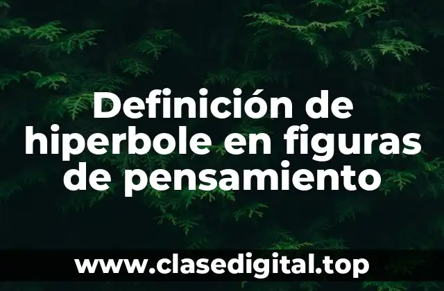 Definición de hiperbole en figuras de pensamiento
