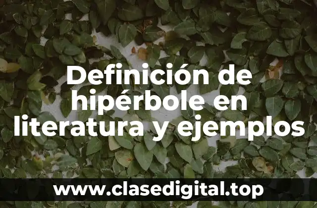 Definición de hipérbole en literatura y ejemplos