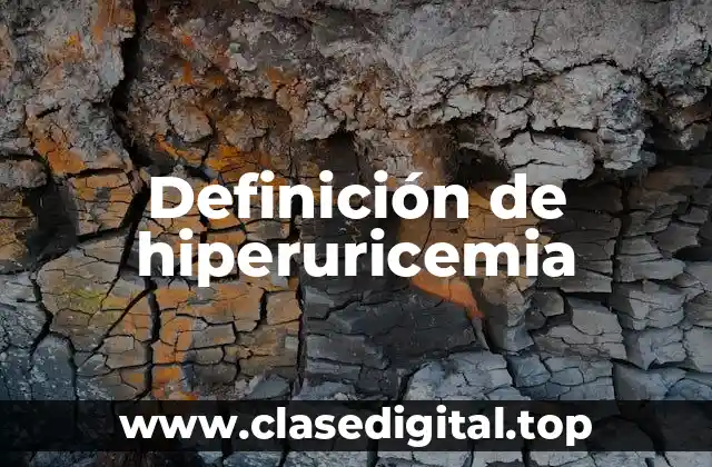 Definición de hiperuricemia