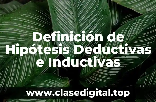 Ejemplos de Hipótesis Deductivas