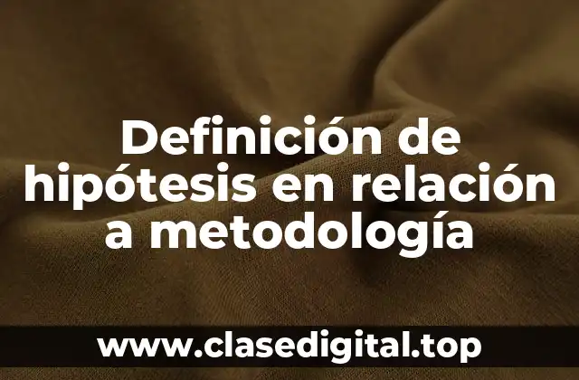 Definición técnica de hipótesis