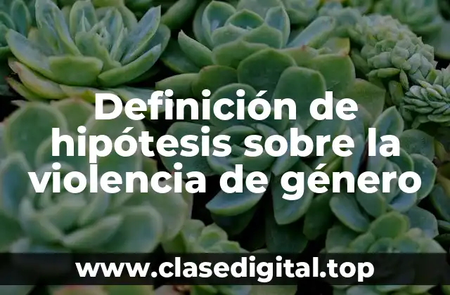 Definición de hipótesis sobre la violencia de género