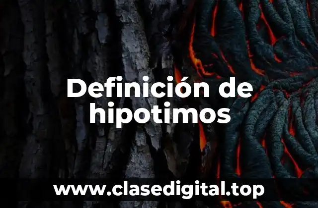 Definición de hipotimos