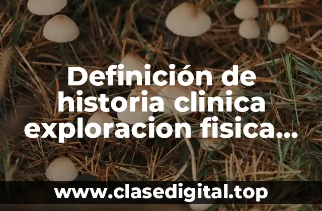 Definición de historia clinica exploracion fisica aparatos y sistemas