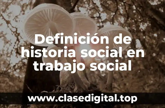 Ejemplos de historia social en trabajo social