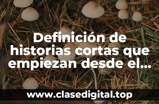 Definición de historias cortas que empiezan desde el final