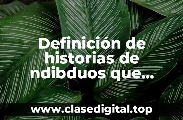 Definición de historias de ndibduos que solucionron sus conflictos