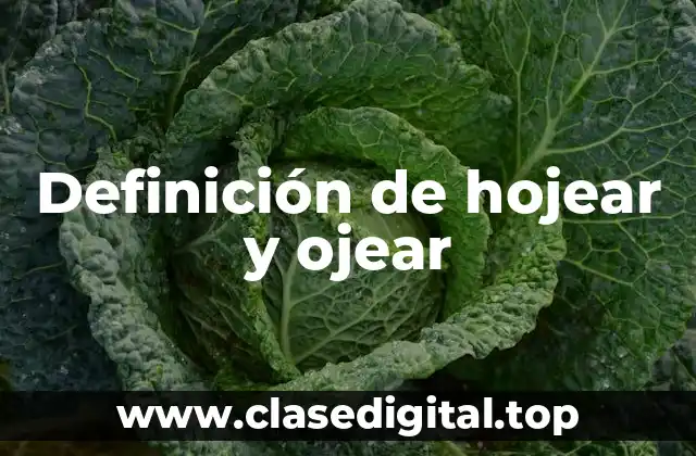 Definición de hojear y ojear