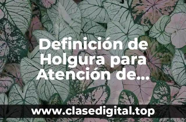 Definición de Holgura para Atención de Contingencias