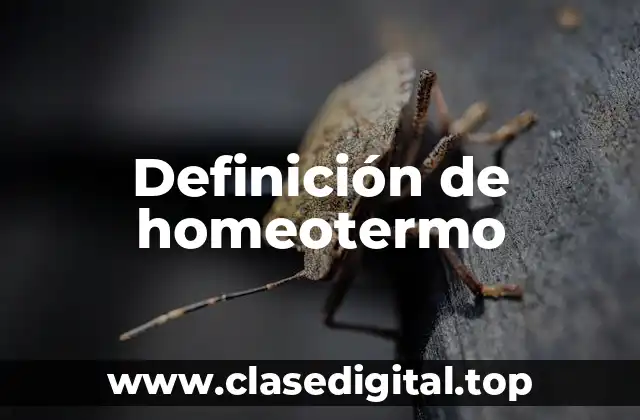 Definición de homeotermo
